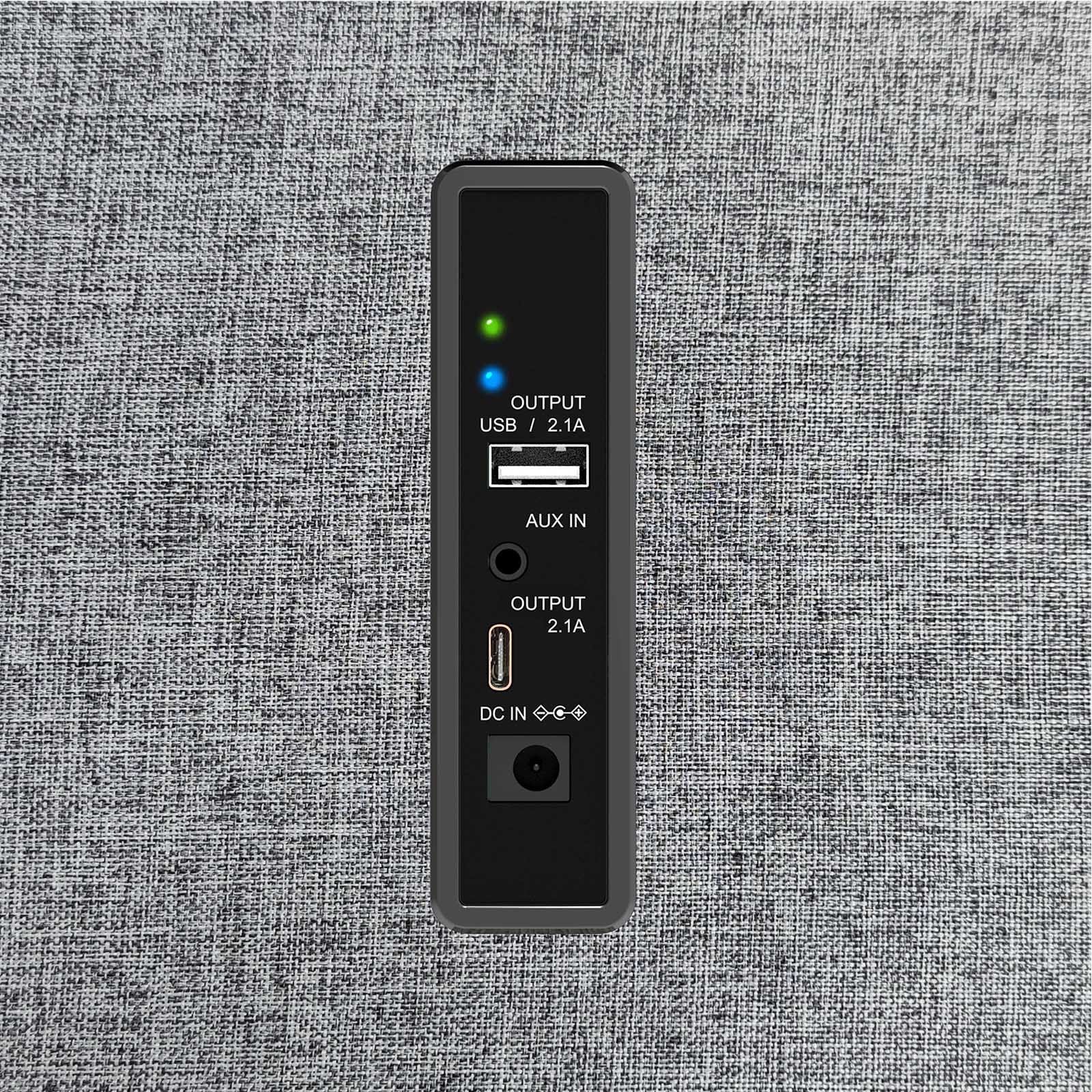 Stolik Boni – okrągły stolik kawowy ze szklanym blatem, głośnikiem Bluetooth i ładowarką indukcyjną - zdjecie 12
