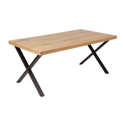 Ława Ł-16 – prostokątna ława o wysokości 51 cm z blatem laminowanym dąb wotan